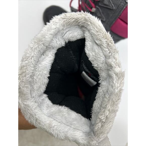The North Face Youth Shellista Lace IV Snow Boots Sz 1 Pink/Gray Insulated 200G - Picture 8 of 8